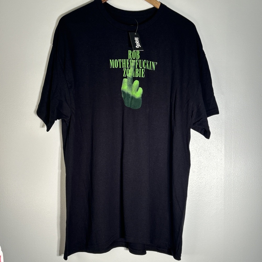 Rob Zombie Middle Finger T-Shirt Size Extra Large 2-Sided New With Tags